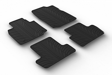 Custom Fit Rubber Floor Mats Compatible With Mazda MX-30 09.2020-> 4 Pcs Set, With Raised Edge, Award Winning Design, Black Colour, Precision-Fit Rubber Car Mats