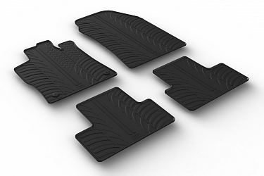 Custom Fit Rubber Floor Mats Compatible With Peugeot 308 Hatchback 01.2022-> 3 Pcs Set, With Raised Edge, Award Winning Design, Black Colour, Precision-Fit Rubber Car Mats
