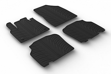Custom Fit Rubber Floor Mats Compatible With Mercedes Benz Citan Tourer (Passenger) 10.2021-> 4 Pcs Set, With Raised Edge, Award Winning Design, Black Colour, Precision-Fit Rubber Car Mats