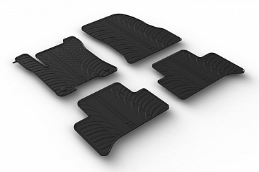 Custom Fit Rubber Floor Mats Compatible With Mercedes Benz EQA H243 03.2021-> 4 Pcs Set, With Raised Edge, Award Winning Design, Black Colour, Precision-Fit Rubber Car Mats