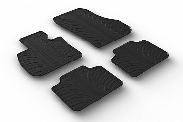 Custom Fit Rubber Floor Mats Compatible With BMW 2 Series Active Tourer 02.2022-> 4 Pcs Set, With Raised Edge, Award Winning Design, Black Colour, Precision-Fit Rubber Car Mats