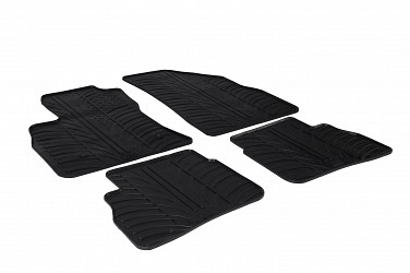 Custom Fit Rubber Floor Mats Compatible With Opel Combo (Passenger & Cargo) 02.2012-08.2017 2 Pcs Set, With Raised Edge, Award Winning Design, Black Colour, Precision-Fit Rubber Car Mats