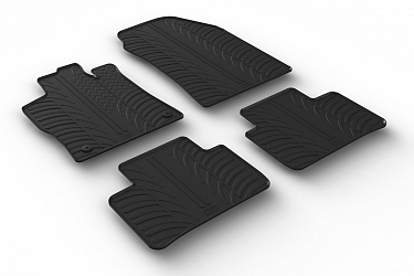 Custom Fit Rubber Floor Mats Compatible With Peugeot 308 SW (Estate) 06.2022-> 4 Pcs Set, With Raised Edge, Award Winning Design, Black Colour, Precision-Fit Rubber Car Mats