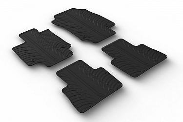 Custom Fit Rubber Floor Mats Compatible With Lexus NX 10.2021-> 2 Pcs Set, With Raised Edge, Award Winning Design, Black Colour, Precision-Fit Rubber Car Mats