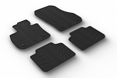 Design Gummi Fußmatten passend für BMW X1 ab BJ. 10.2022-> 4 tlg mit erhöhtem Rand Farbe Schwarz Gummimatten Automatten passgenau