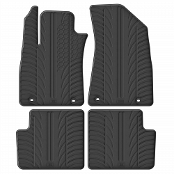Design Gummi Fußmatten passend für MG ZS mit Automatikgetriebe (nicht für Hybrid) ab BJ. 01.2017-> 4 tlg mit erhöhtem Rand Farbe Schwarz Gummimatten Automatten passgenau
