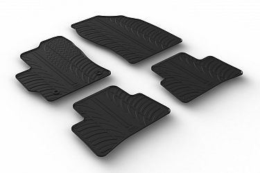 Custom Fit Rubber Floor Mats Compatible With Toyota Corolla Cross 10.2020-> 4 Pcs Set, With Raised Edge, Award Winning Design, Black Colour, Precision-Fit Rubber Car Mats