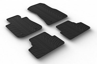 Custom Fit Rubber Floor Mats Compatible With BMW i4 11.2021-> 4 Pcs Set, With Raised Edge, Award Winning Design, Black Colour, Precision-Fit Rubber Car Mats