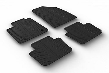 Custom Fit Rubber Floor Mats Compatible With MG 4 Electric 09.2022-> 4 Pcs Set, With Raised Edge, Award Winning Design, Black Colour, Precision-Fit Rubber Car Mats