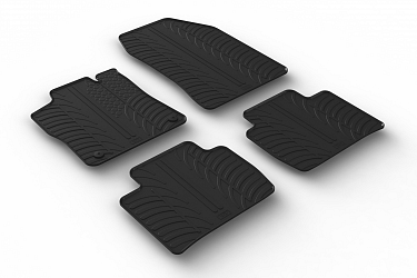 Custom Fit Rubber Floor Mats Compatible With Peugeot 408 also for Hybrid 01.2023-> 4 Pcs Set, With Raised Edge, Award Winning Design, Black Colour, Precision-Fit Rubber Car Mats
