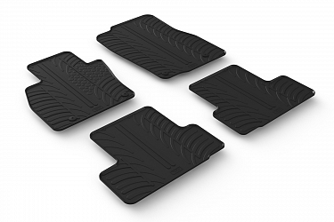 Custom Fit Rubber Floor Mats Compatible With Mazda CX-60 06.2022-> 4 Pcs Set, With Raised Edge, Award Winning Design, Black Colour, Precision-Fit Rubber Car Mats