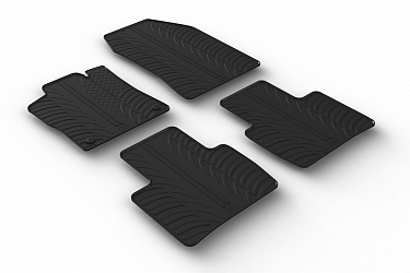 Custom Fit Rubber Floor Mats Compatible With Citroen C5 X 02.2022-> 4 Pcs Set, With Raised Edge, Award Winning Design, Black Colour, Precision-Fit Rubber Car Mats