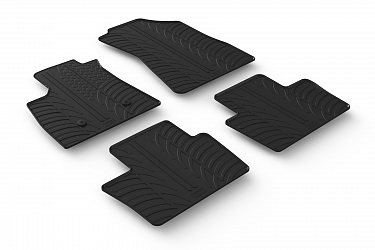 Custom Fit Rubber Floor Mats Compatible With Renault Austral E-Tech Full Hybrid 09.2022-> 4 Pcs Set, With Raised Edge, Award Winning Design, Black Colour, Precision-Fit Rubber Car Mats