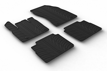 Custom Fit Rubber Floor Mats Compatible With Nissan X-Trail 08.2020-> 4 Pcs Set, With Raised Edge, Award Winning Design, Black Colour, Precision-Fit Rubber Car Mats