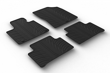 Custom Fit Rubber Floor Mats Compatible With Kia Sorento (Only Fits With Diesel Engine) 10.2020-> 4 Pcs Set, With Raised Edge, Award Winning Design, Black Colour, Precision-Fit Rubber Car Mats