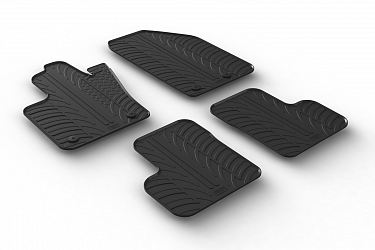 Custom Fit Rubber Floor Mats Compatible With Jeep Renegade 10.2014-> 4 Pcs Set, With Raised Edge, Award Winning Design, Black Colour, Precision-Fit Rubber Car Mats