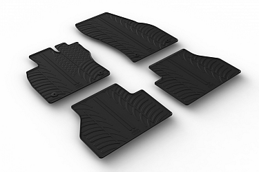 Custom Fit Rubber Floor Mats Compatible With Ford Tourneo Connect L1, L2 05.2022-> 4 Pcs Set, With Raised Edge, Award Winning Design, Black Colour, Precision-Fit Rubber Car Mats