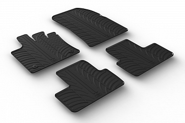 Custom Fit Rubber Floor Mats Compatible With Mitsubishi ASX 03.2023-> 4 Pcs Set, With Raised Edge, Award Winning Design, Black Colour, Precision-Fit Rubber Car Mats