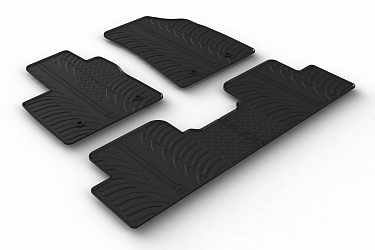 Design Gummi Fußmatten passend für MG MG5 ab BJ. 03.2022-> 4 tlg mit erhöhtem Rand Farbe Schwarz Gummimatten Automatten passgenau