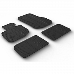Custom Fit Rubber Floor Mats Compatible With BMW iX1 U11 11.2022-> 4 Pcs Set, With Raised Edge, Award Winning Design, Black Colour, Precision-Fit Rubber Car Mats