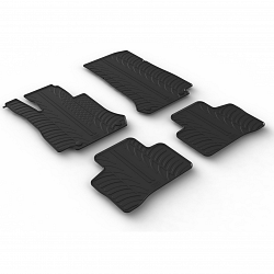Custom Fit Rubber Floor Mats Compatible With Mercedes Benz EQC 06.2019-05.2023 4 Pcs Set, With Raised Edge, Award Winning Design, Black Colour, Precision-Fit Rubber Car Mats