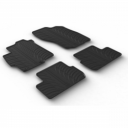 Custom Fit Rubber Floor Mats Compatible With Mitsubishi Lancer 07.2009-08.2017 4 Pcs Set, With Raised Edge, Award Winning Design, Black Colour, Precision-Fit Rubber Car Mats