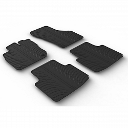 Custom Fit Rubber Floor Mats Compatible With Volkswagen Passat Variant Estate B9 02.2024-> 4 Pcs Set, With Raised Edge, Award Winning Design, Black Colour, Precision-Fit Rubber Car Mats