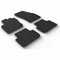 Custom Fit Rubber Floor Mats Compatible With Volkswagen Tiguan 10.2023-> 4 Pcs Set, With Raised Edge, Award Winning Design, Black Colour, Precision-Fit Rubber Car Mats
