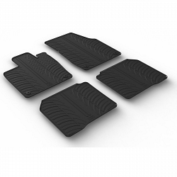 Custom Fit Rubber Floor Mats Compatible With Volkswagen iD.7 Limousine & Tourer (Estate) 03.2025-> 4 Pcs Set, With Raised Edge, Award Winning Design, Black Colour, Precision-Fit Rubber Car Mats