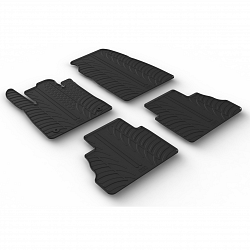 Custom Fit Rubber Floor Mats Compatible With Ford Tourneo Courier Passenger 10.2023-> 4 Pcs Set, With Raised Edge, Award Winning Design, Black Colour, Precision-Fit Rubber Car Mats