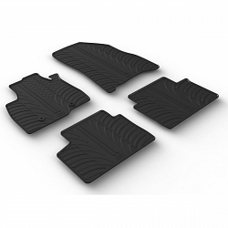 Custom Fit Rubber Floor Mats Compatible With Dacia Duster 06.2024-> 5 Pcs Set, With Raised Edge, Award Winning Design, Black Colour, Precision-Fit Rubber Car Mats