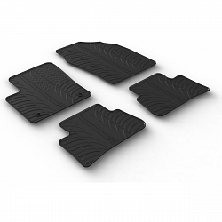 Custom Fit Rubber Floor Mats Compatible With Toyota C-HR 01.2024-> 4 Pcs Set, With Raised Edge, Award Winning Design, Black Colour, Precision-Fit Rubber Car Mats
