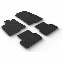 Custom Fit Rubber Floor Mats Compatible With Peugeot 3008 02.2024-> 2 Pcs Set, With Raised Edge, Award Winning Design, Black Colour, Precision-Fit Rubber Car Mats