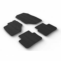 Custom Fit Rubber Floor Mats Compatible With Peugeot 5008 Hybrid 10.2024-> 4 Pcs Set, With Raised Edge, Award Winning Design, Black Colour, Precision-Fit Rubber Car Mats