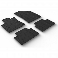 Custom Fit Rubber Floor Mats Compatible With Geely CoolRay 01.2018-> 5 Pcs Set, With Raised Edge, Award Winning Design, Black Colour, Precision-Fit Rubber Car Mats