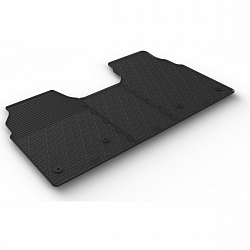 Custom Fit Rubber Floor Mats Compatible With Ford Tourneo Custom Passenger With 2 Single Front Seats 05.2022-> 4 Pcs Set, With Raised Edge, Award Winning Design, Black Colour, Precision-Fit Rubber Car Mats