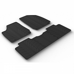 Custom Fit Rubber Floor Mats Compatible With Hyundai Ioniq 6 11.2022-> 4 Pcs Set, With Raised Edge, Award Winning Design, Black Colour, Precision-Fit Rubber Car Mats