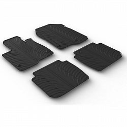 Custom Fit Rubber Floor Mats Compatible With Honda CR-V 10.2023-> 4 Pcs Set, With Raised Edge, Award Winning Design, Black Colour, Precision-Fit Rubber Car Mats