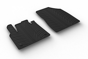 Custom Fit Rubber Floor Mats Compatible With Nissan Townstar Cargo 06.2022-> 4 Pcs Set, With Raised Edge, Award Winning Design, Black Colour, Precision-Fit Rubber Car Mats