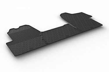 Design Gummi Fußmatten passend für Renault Master Kastenwagen BJ. 09.2014-09.2024 3 tlg mit erhöhtem Rand Farbe Schwarz Gummimatten Automatten passgenau