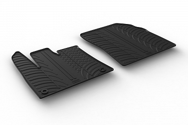 Custom Fit Rubber Floor Mats Compatible With Fiat Doblo Cargo With Oval Fixings 2023-> 5 Pcs Set, With Raised Edge, Award Winning Design, Black Colour, Precision-Fit Rubber Car Mats