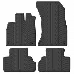 Custom Fit Rubber Floor Mats Compatible With Audi Q5 GU 02.2025-> 2 Pcs Set, With Raised Edge, Award Winning Design, Black Colour, Precision-Fit Rubber Car Mats