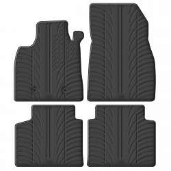 Custom Fit Rubber Floor Mats Compatible With Dacia Bigster 05.2025-> 4 Pcs Set, With Raised Edge, Award Winning Design, Black Colour, Precision-Fit Rubber Car Mats