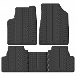 Custom Fit Rubber Floor Mats Compatible With Dongfeng Box 08.2025-> 4 Pcs Set, With Raised Edge, Award Winning Design, Black Colour, Precision-Fit Rubber Car Mats