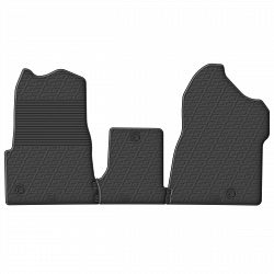 Design Gummi Fußmatten passend für Renault Master IV Kastenwagen ab BJ. 09.2024-> 3 tlg mit erhöhtem Rand Farbe Schwarz Gummimatten Automatten passgenau