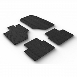 Custom Fit Rubber Floor Mats Compatible With Opel Grandland 10.2024-> 4 Pcs Set, With Raised Edge, Award Winning Design, Black Colour, Precision-Fit Rubber Car Mats