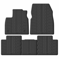 Custom Fit Rubber Floor Mats Compatible With Renault Scenic V E-Tech 03.2024-> 4 Pcs Set, With Raised Edge, Award Winning Design, Black Colour, Precision-Fit Rubber Car Mats
