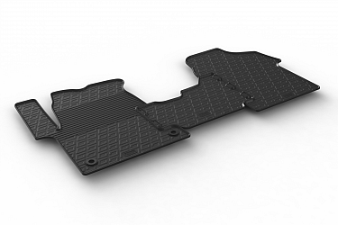 Design Gummi Fußmatten passend für Toyota Proace Kastenwagen ab BJ. 09.2016-> 3 tlg mit erhöhtem Rand Farbe Schwarz Gummimatten Automatten passgenau
