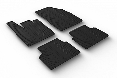 Custom Fit Rubber Floor Mats Compatible With Skoda Elroq 01.2025-> 4 Pcs Set, With Raised Edge, Award Winning Design, Black Colour, Precision-Fit Rubber Car Mats