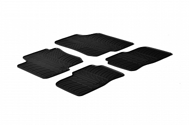 Custom Fit Rubber Floor Mats Compatible With Kia Ceed, Ceed Sportswagon (Estate) & Pro Ceed 09.2007-09.2012 4 Pcs Set, With Raised Edge, Award Winning Design, Black Colour, Precision-Fit Rubber Car Mats